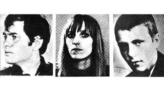 Die RAF-Terroristen Andreas Baader, Gudrun Ensslin und Jan-Carl Raspe