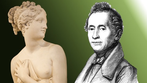 Marmorstatue einer Venus und Joseph von Eichendorff: 