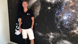Angehender Astronaut John McFall mit Beinprothese. Die ESA will ihn als ersten Menschen mit Behinderung zur ISS fliegen.