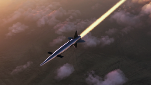 Animation Hyperschallrakete im Flug