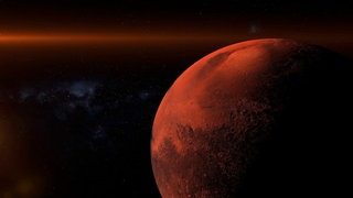 Sonnenaufgang über dem Mars.