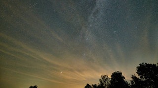 Perseiden: Meteoritenschauer am nächtlichen Sternenhimmel