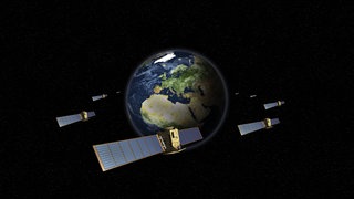 Satelliten umkreisen die Erdkugel