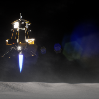 An der Spitze einer Falcon-9-Rakete startet eine Sonde der NASA in Richtung Mond aufbrechen und soll dort landen. Gebaut hat die Sonde "IM1" das US-amerikanische Raumfahrtunternehmen Intuitive Machines.