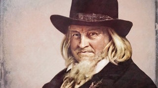 August Heinrich Hoffmann, Hoffmann von Fallersleben, 1798 1874, deutscher Dichter, digital bearbeitet nach einem Gemälde von Ernst Henseler