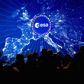 Blick in den Sitzungssaal der Esa-Ministerratstagung.