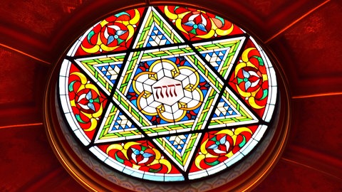 Davidstern: Detail in der Jerusalem-Synagoge Prag: Wie wird man eigentlich Jude?