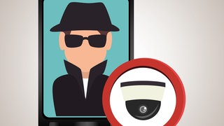 Spionageagent im Smartphone (Illustration): Unter Auflagen können Sicherheitsbehörden Spähsoftware benutzen, um Kriminelle zu überführen. Doch in der EU häufen sich Fälle, in denen Regierungs-Kritiker illegal ausspioniert werden. 