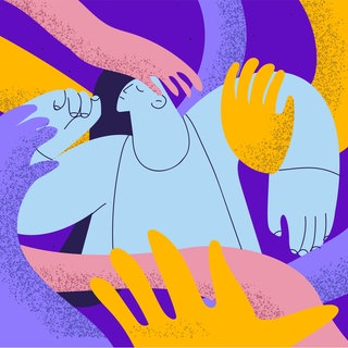 Verschiedene Hände greifen nach einer Person (Illustration): Wer die Bedürfnisse anderer kennt, kann sie manipulieren und subtil beeinflussen, ohne dass sie es merken: im Alltag, bei der Arbeit, in Beziehungen. Das verhindert aber vertrauensvolle Begegnungen auf Augenhöhe. 