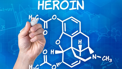 Chemische Struktur von Heroin
