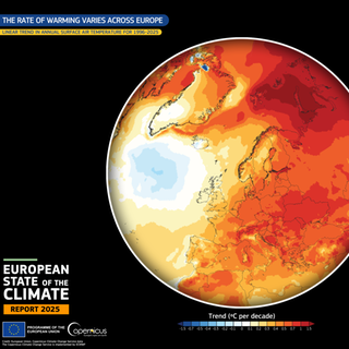 Grafik: Die Erwärmungsrate variiert in ganz Europa