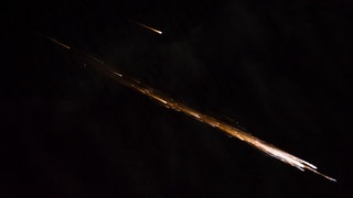 Wiedereintritts des Orbital Cygnus 2 bei Dunkelheit