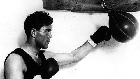 Max Schmeling beim Training  Schmeling, um 1931