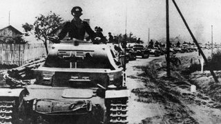 Deutsche Panzer beim Angriff auf Polen im September 1939