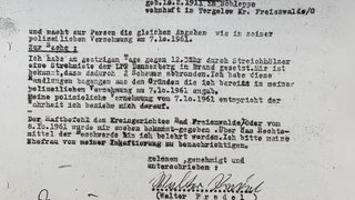 Walter Praedel gesteht die Brandstiftung