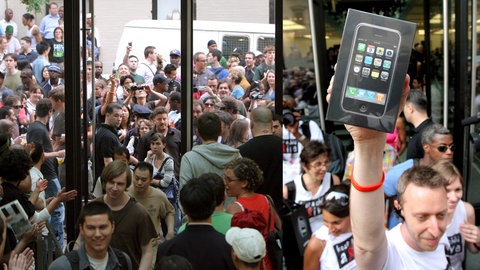 Verkaufsstart des iPhones in New York am 29.6.2007 