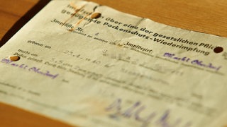 Nachweisdokument für eine "Pockenschutz-Wiederimpfung"