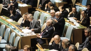 Bundesrepublik und DDR treten UNO bei, vertreten durch die Außenminister Walter Scheel und Otto Winzer.