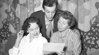 Frauen im Rundfunk. Inge Meysel mit Hanns Lothar.