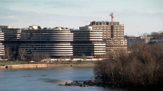 Das Watergate Gebäude in Washington 1973 - Hauptquartier der Demokratischen Partei. 