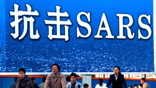 China: Ursprung der SARS-Pandemie 2002 - 2004. 