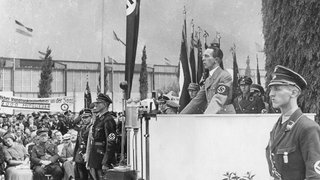 Joseph Goebbels bei der Eröffnung der Rundfunkausstellung 1934 auf dem Messegelände in Berlin