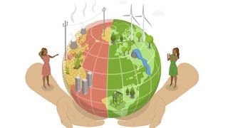 Isometrische flache 3D Illustration von Save Earth, Recycling von Abfällen, Anbau von Pflanzen und Auswahl erneuerbarer Ressourcen 3D Isometric Flat Illustration of Save Earth, Recycling Waste, Growing Plants and Choosing Renewable Resources Copyright: im