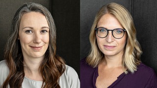 Montage aus zwei Portraits von Kristin Blum und Rebecca Glinka