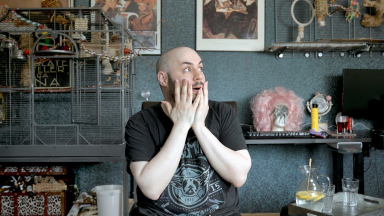 Jonas beim Dreh.
