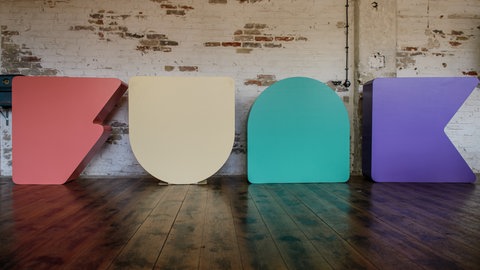 Logoaufsteller funk - das Content-Netzwerk von ARD und ZDF. © Stefan Hoederathfunk. 