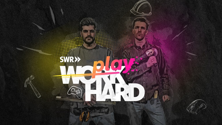 Keyvisual zu "Work hard - play hard" mit Ilyas Buss (links) und Kimon Schanze (rechts)