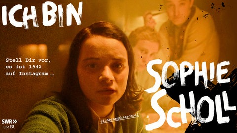 Hans Scholl (Max Hubacher), Sophie Scholl (Luna Wedler) und Alexander Schmorell (David Hugo Schmitz) arbeiten bis spät in die Nacht im Atelier