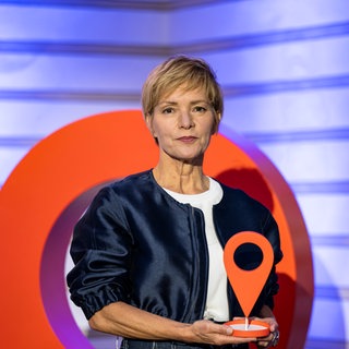 Moderatorin Evelin König bei „Region trifft SWR“.