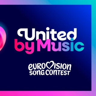 Signet zum ESC mit der Zahl 70 in Herzform und dem Titel des diesjährigen Wettbewerbs "United in Music"