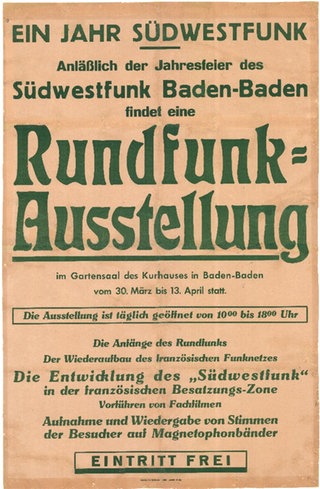 Ausstellung anlässlich der Jahresfeier des Südwestfunk Baden-Baden