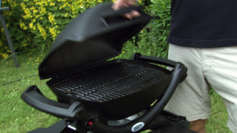 Ein Gasgrill im Einsatz