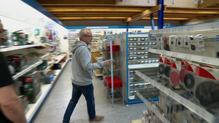 Im Inneren des Fachmarktes in Elzach im Schwarzwald.