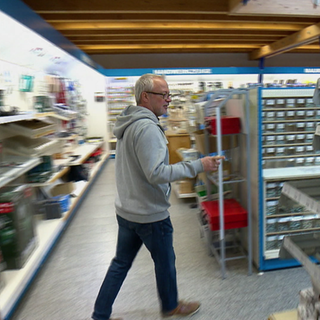 Im Inneren des Fachmarktes in Elzach im Schwarzwald.