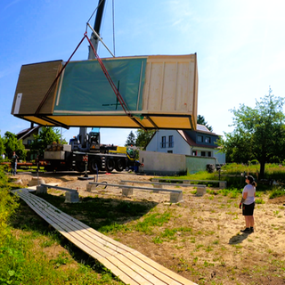 So wird das Tiny-Houses-Dorf gebaut.