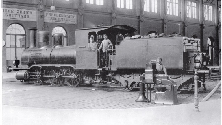 Stuttgarter Hauptbahnhof Ende des 19. Jahrhunderts