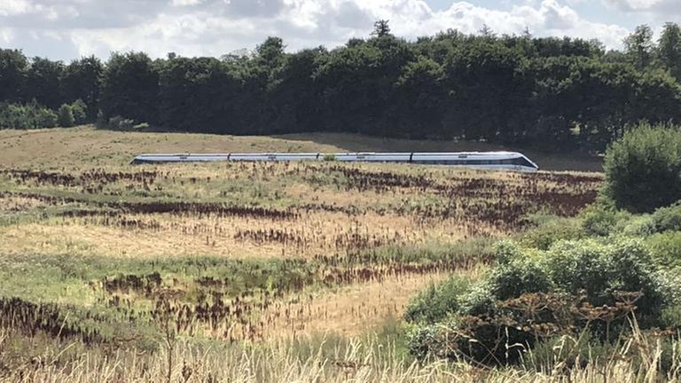 Auf der Strecke von Roskilde nach Holbæk.