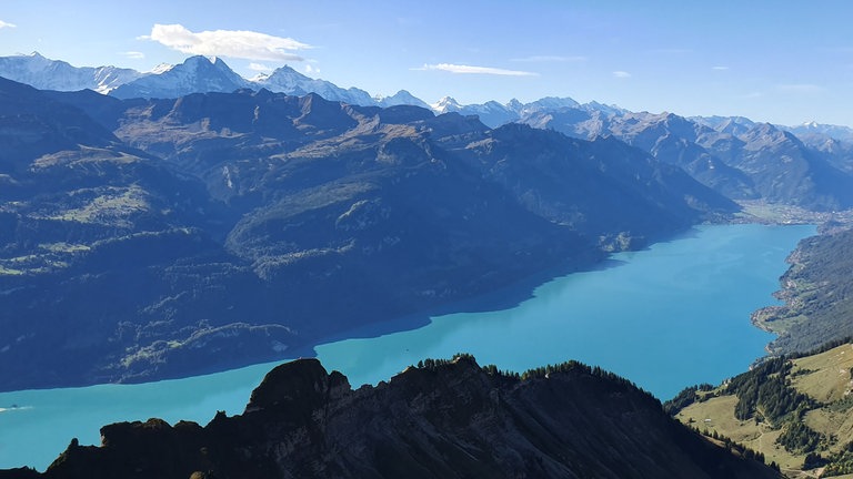 Der Brienzersee hat eine außergewöhnliche Blaufärbung