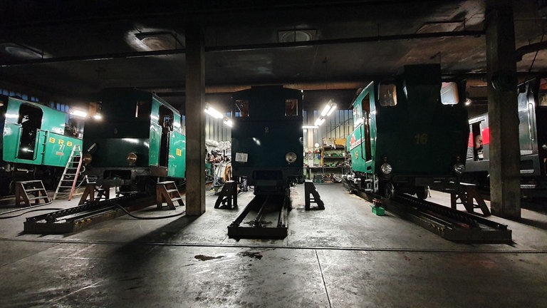 Im Depot der Brienz-Rothorn-Bahn werden alle Wartungs- und Reparaturarbeiten durchgeführt. 