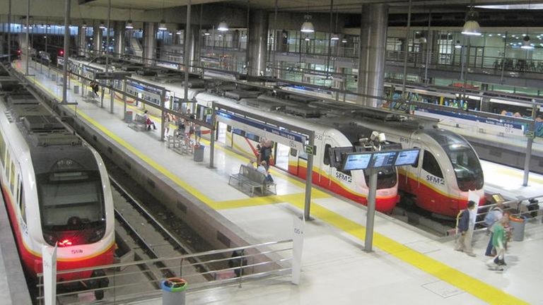 Der unterirdische Bahnhof von Palma de Mallorca