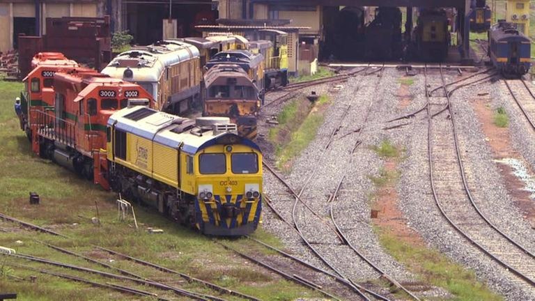 Rangierverkehr im Depot Owendo