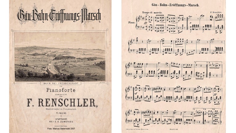 Zur Eröffnung der Gäubahn 1879 wurde extra ein Marsch komponiert.