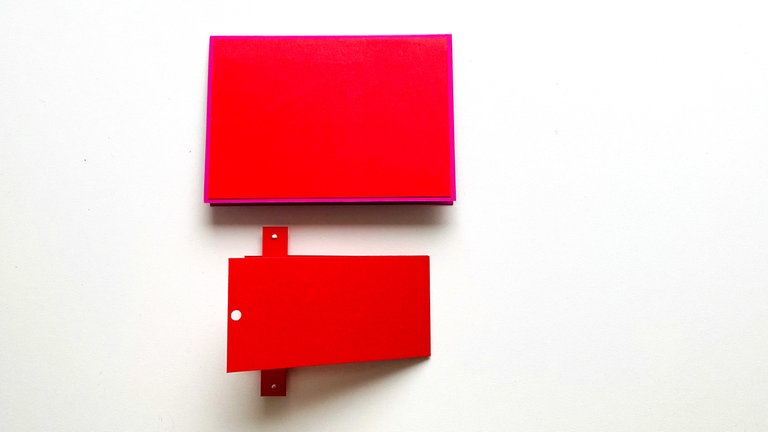 Auf den Klebestreifen die Lasche kleben. Diese sollte auf beiden Seiten ungefähr gleich weit überstehen.