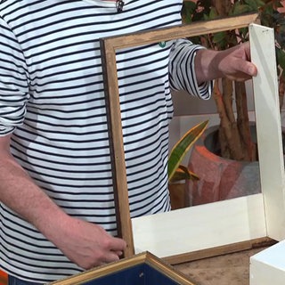 "Wechselrahmen" aus altem Bilderrahmen