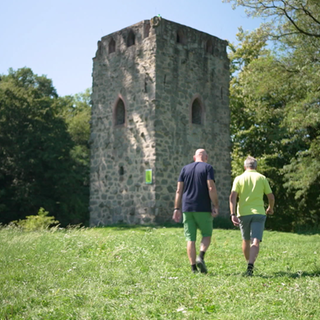Markus mit einem Mann unterwegs in Hemsbach an der Bergstraße