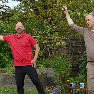 Fitness im Kaffee oder Tee Garten